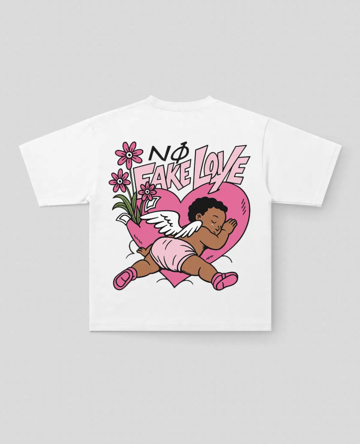 FakeLOVE Baskılı Oversize Tişört