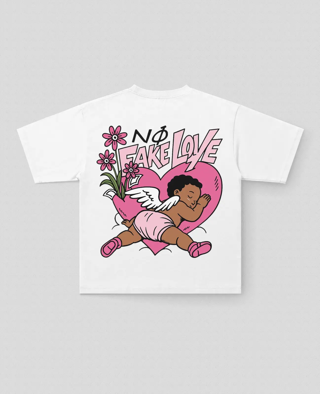 FakeLOVE Baskılı Oversize Tişört