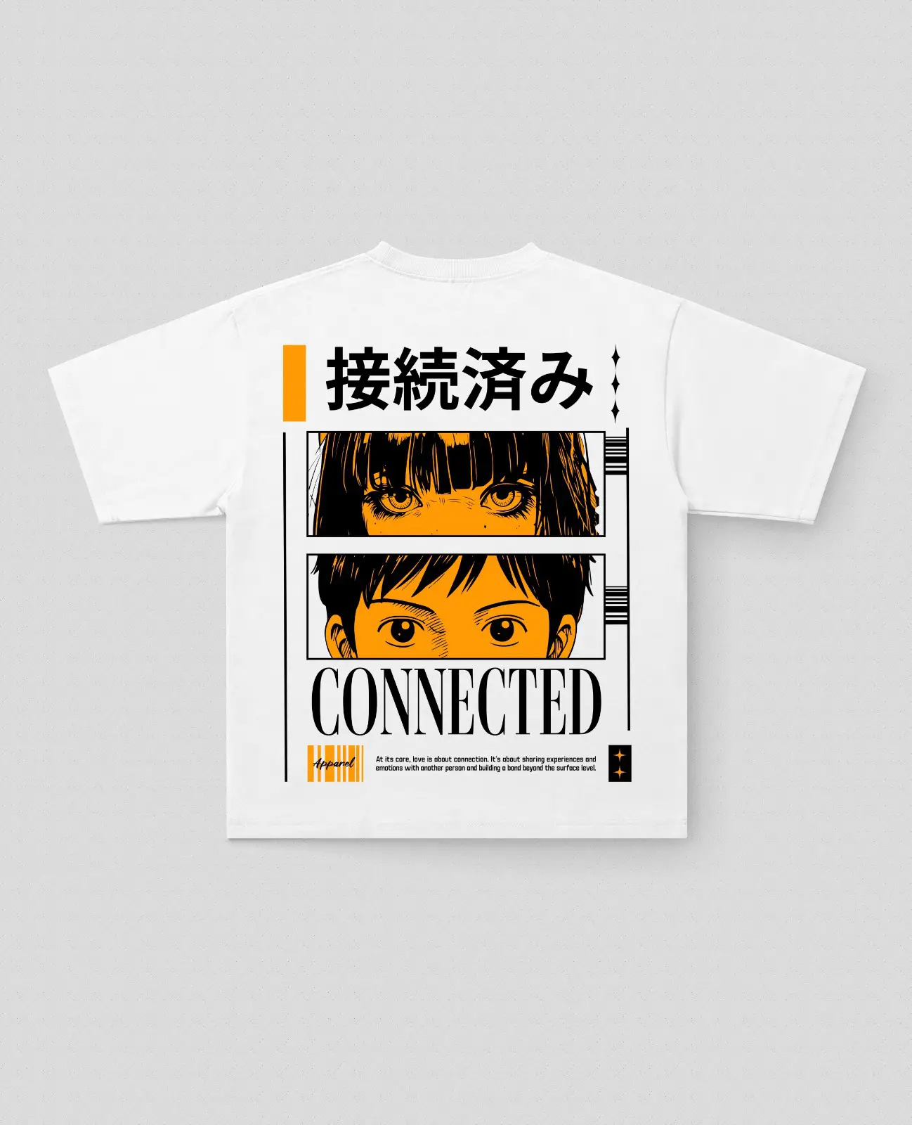 Connected Baskılı Oversize Tişört