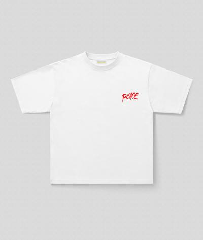 Peace Baskılı Oversize Tişört