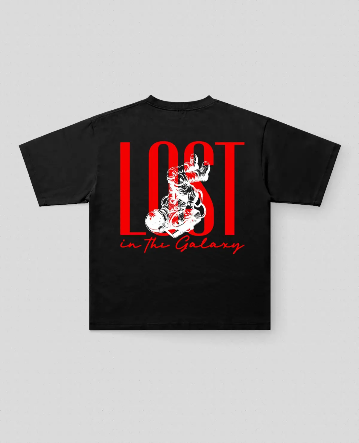 Lost Baskılı Oversize Tişört