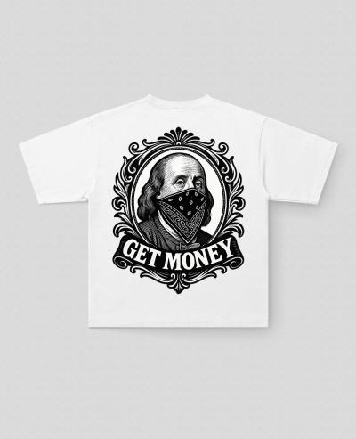 GetMoney Baskılı Oversize Tişört