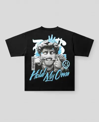 HoldMyOwn Baskılı Oversize Tişört