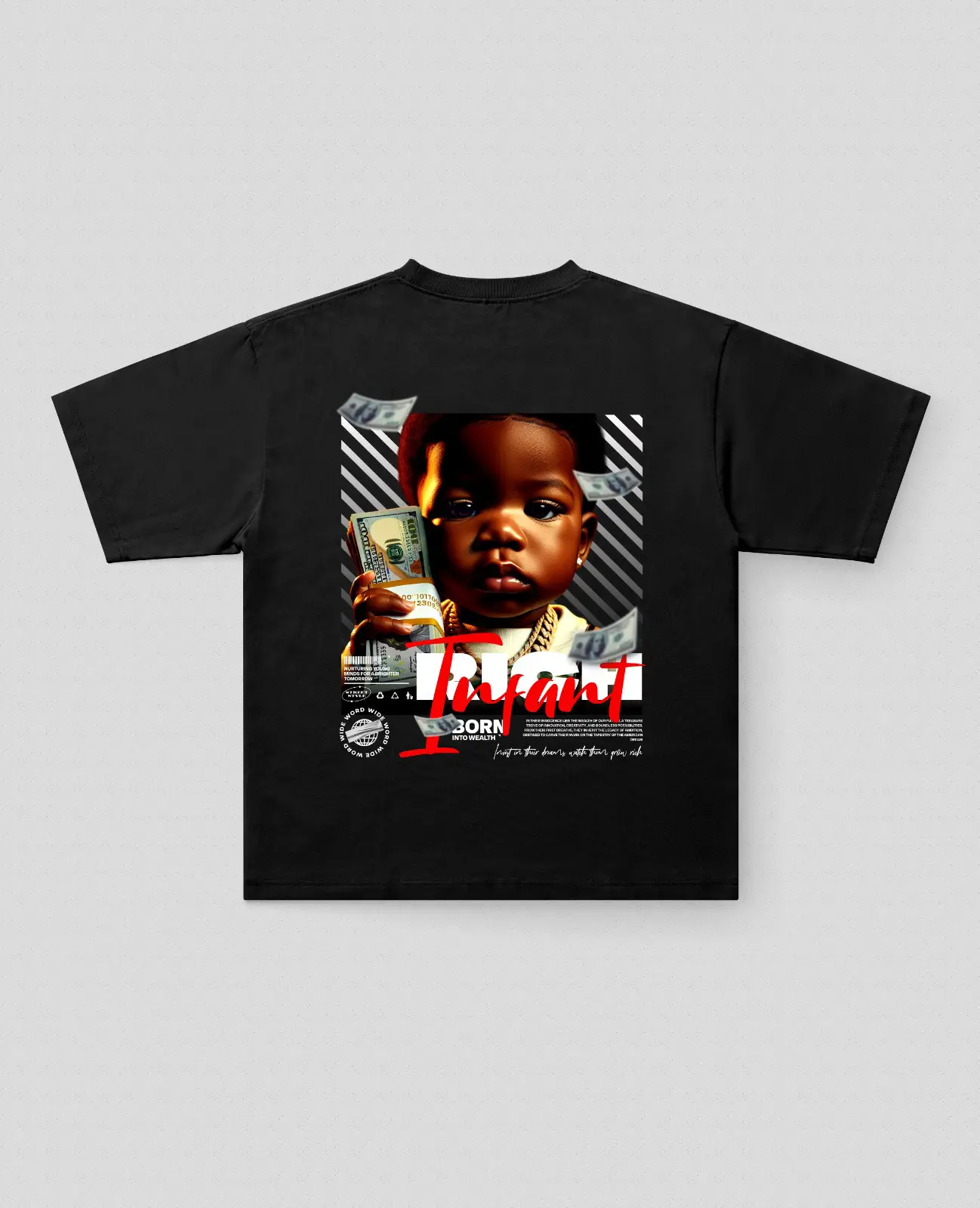 RichBaby Baskılı Oversize Tişört