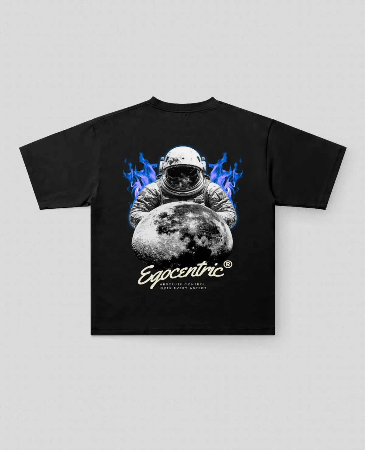 Astronaut Baskılı Oversize Tişört