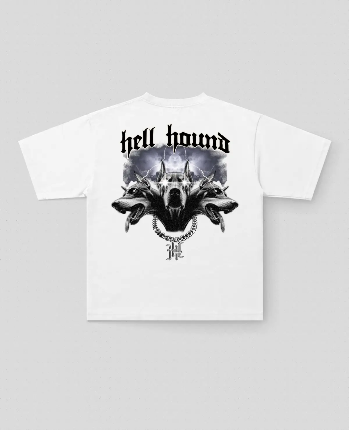 HellHound Baskılı Oversize Tişört