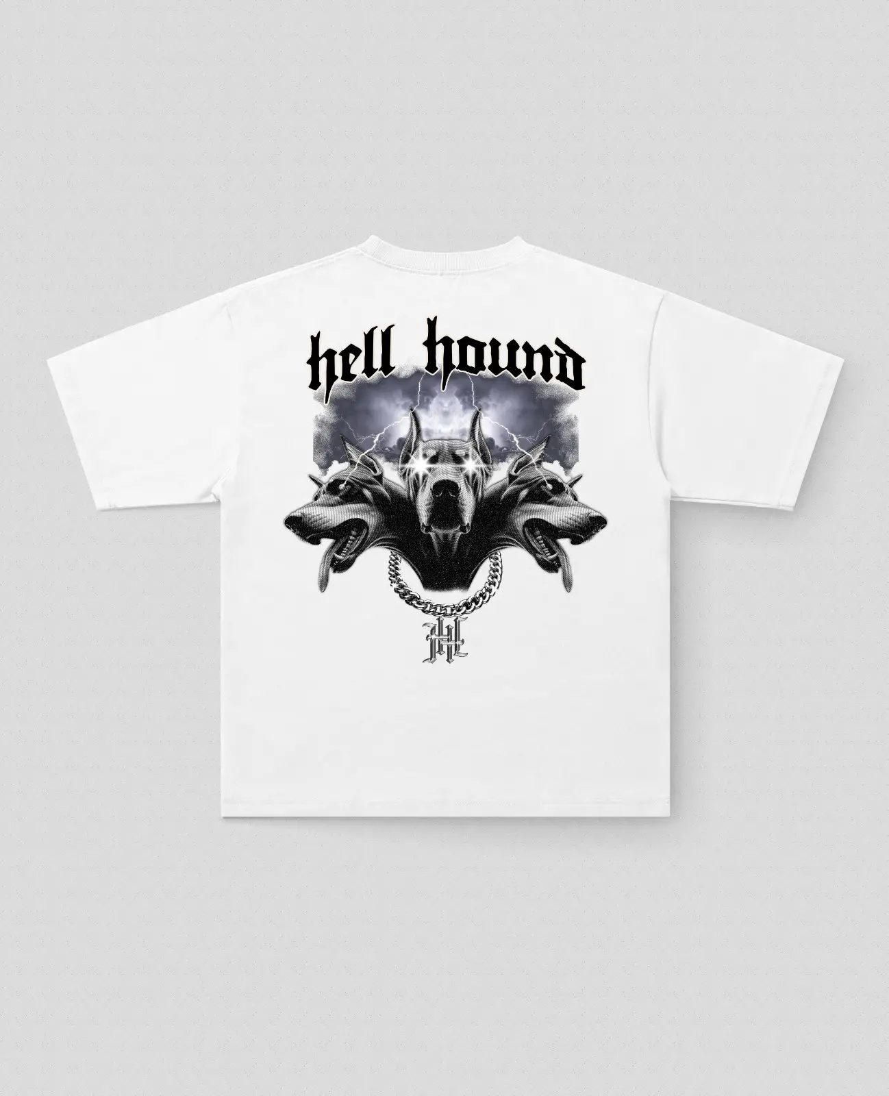 HellHound Baskılı Oversize Tişört