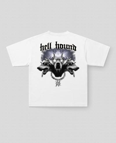 HellHound Baskılı Oversize Tişört