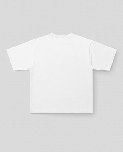 Baskısız Beyaz Oversize Tişört