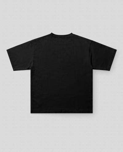 Baskısız Siyah Oversize Tişört